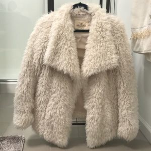 Faux fur white jacket